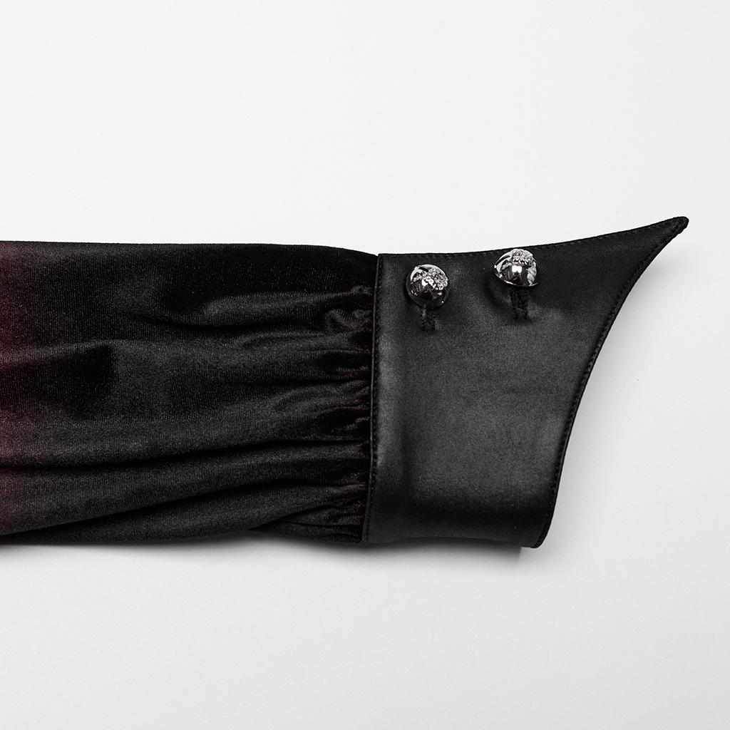 Red Goth Gradient Printed Shirt - Image 7