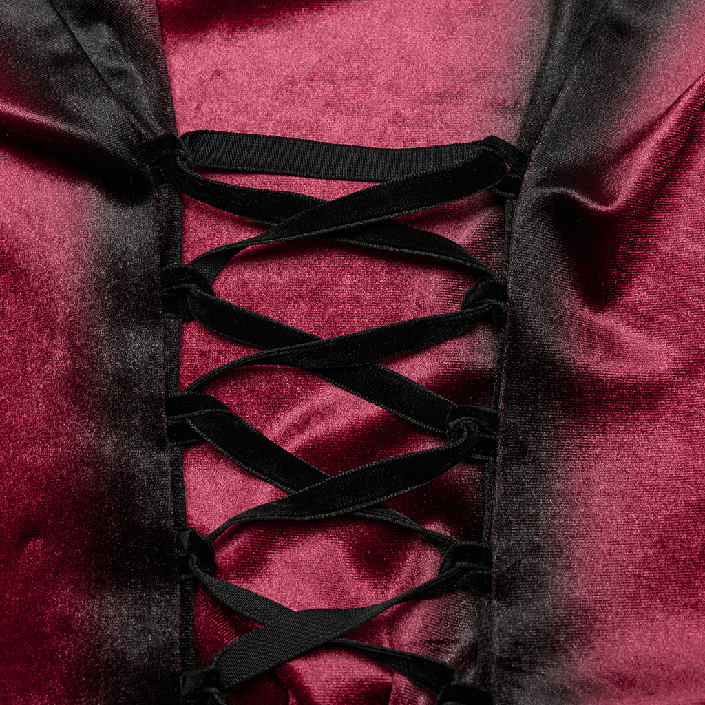 Red Goth Gradient Printed Shirt - Image 8