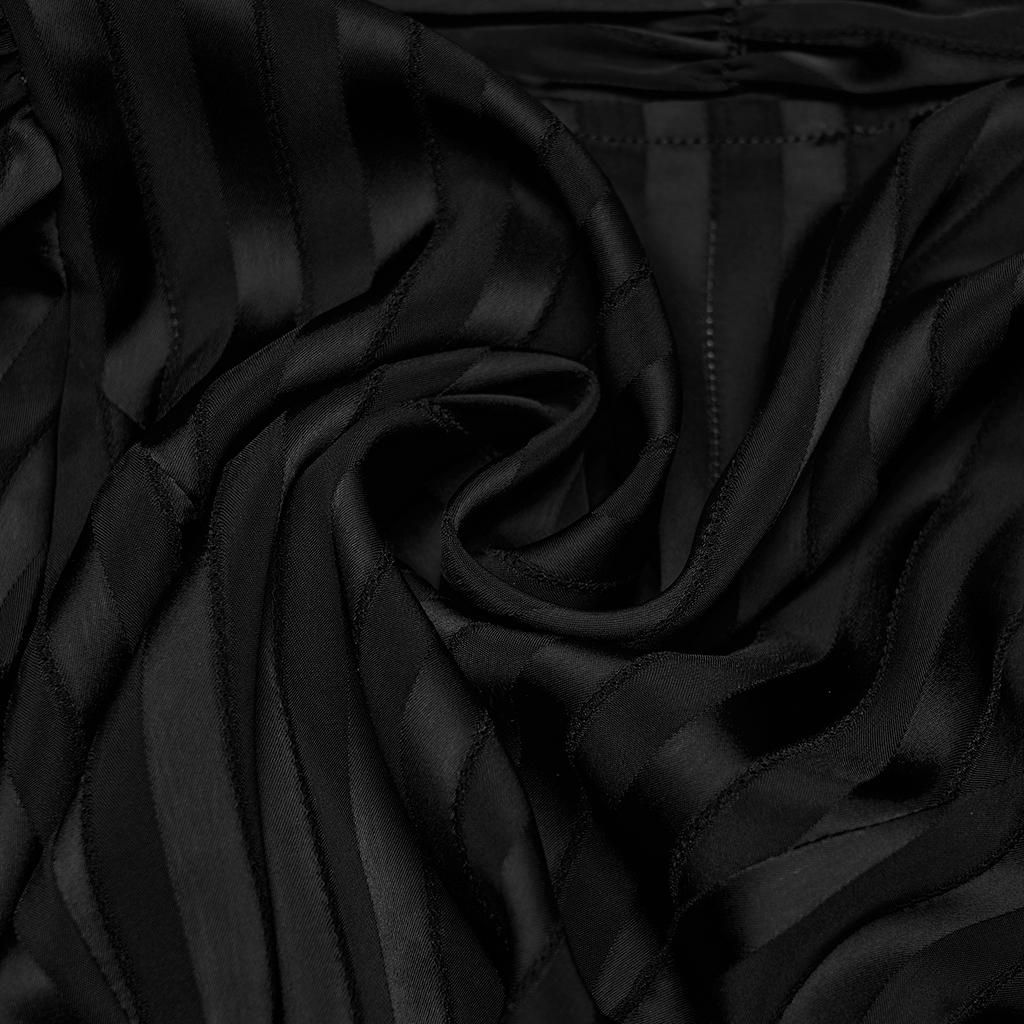 Black Goth Striped Shirt - Image 9