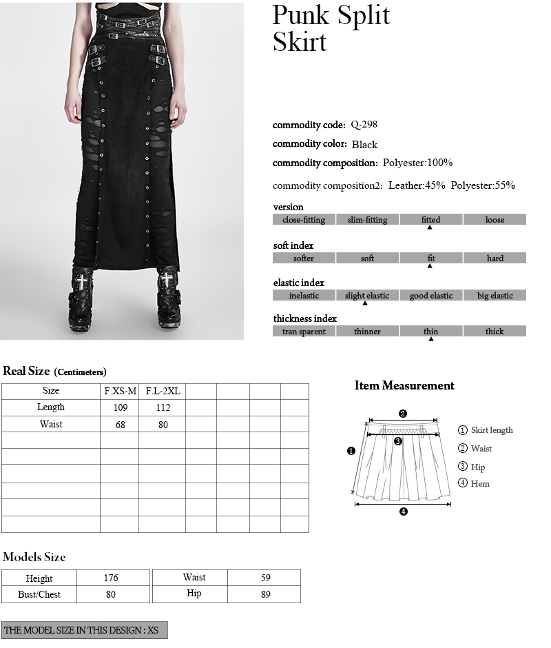 Female Punk Split Skirt - Image 2