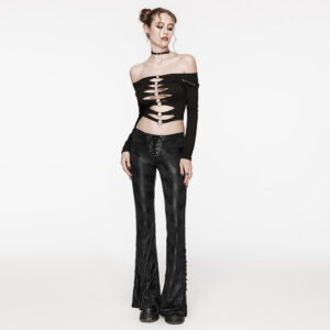 Black Punk Low Waisted Daily Pants