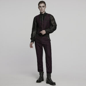 Black-Red Striped Goth pants