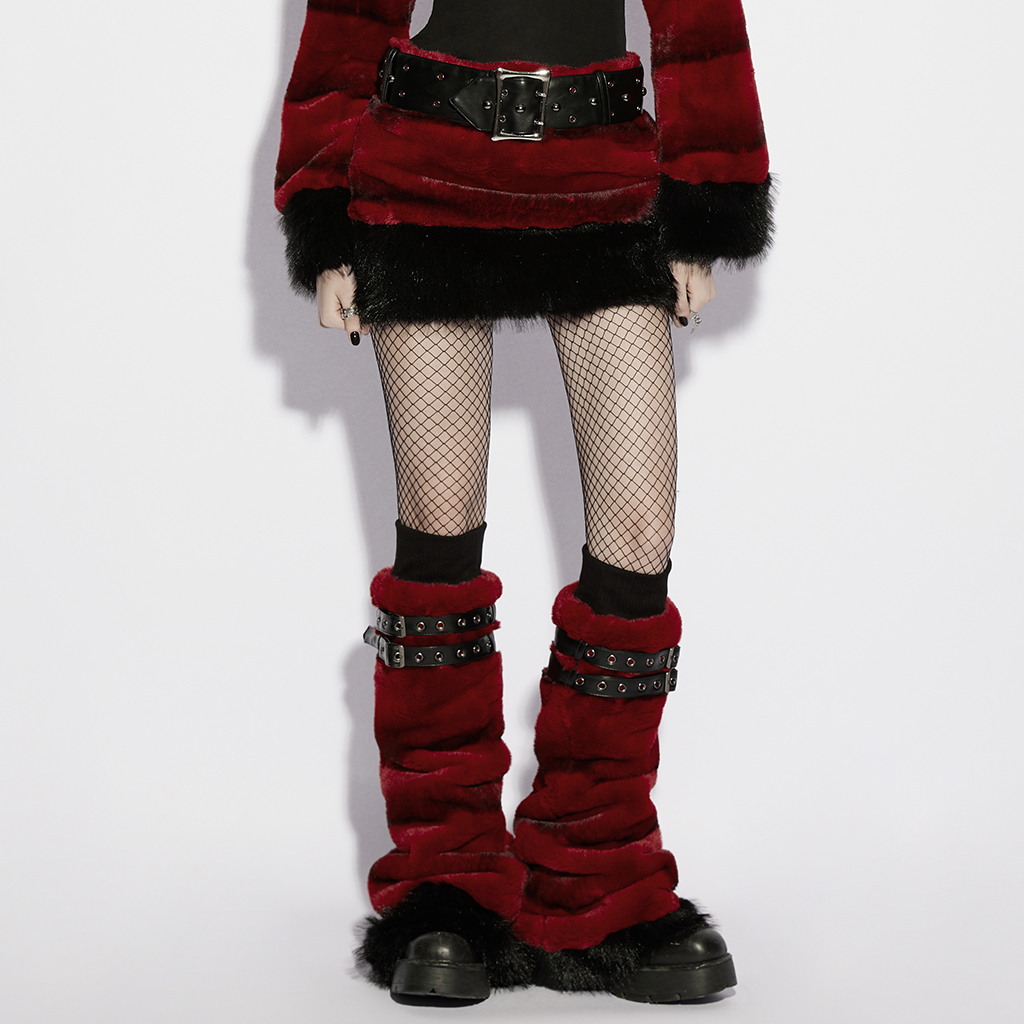Black-Red Punk Ultra-Soft Skirt - Image 2