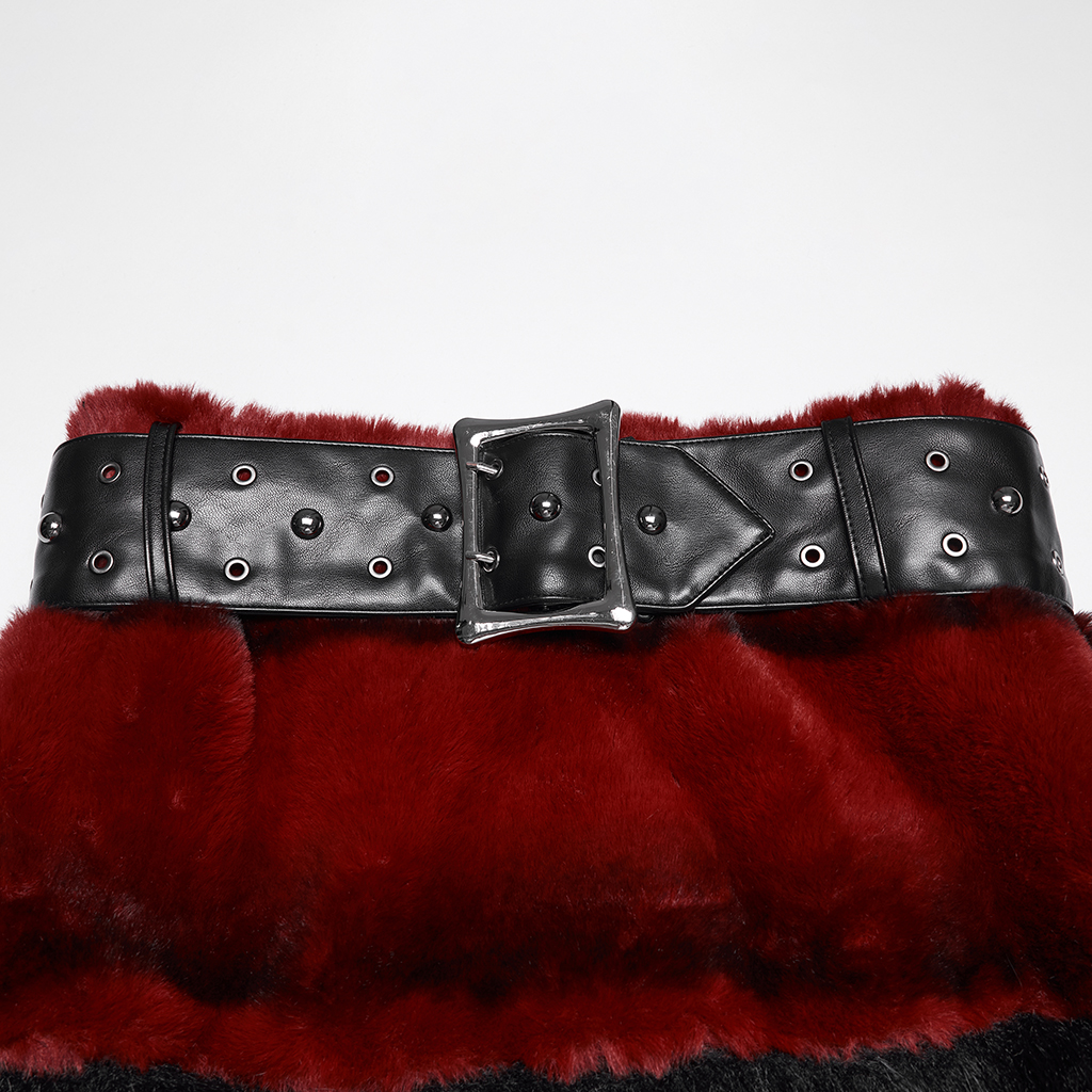 Black-Red Punk Ultra-Soft Skirt - Image 6