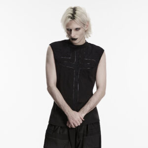 Punk Minimalist Cross Vest