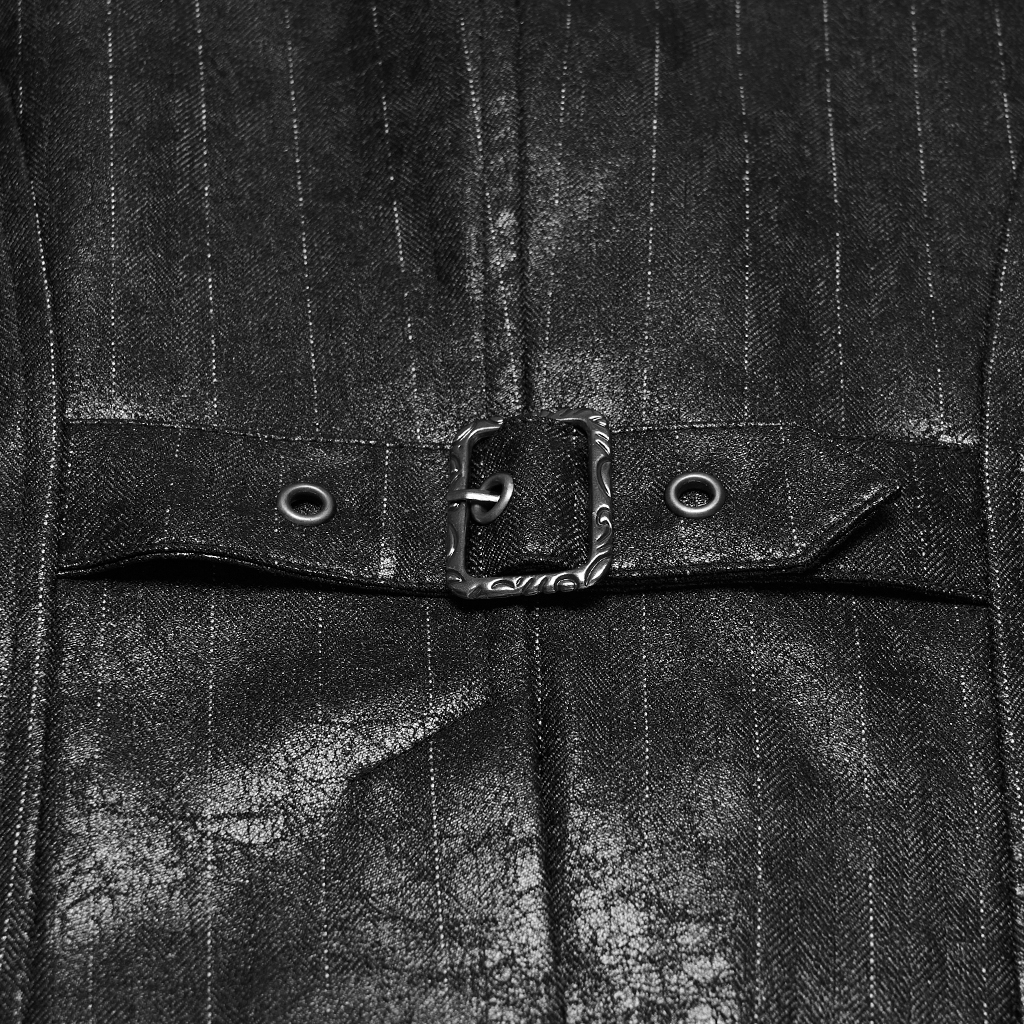 Black Steampunk Asymmetric Vest - Image 9