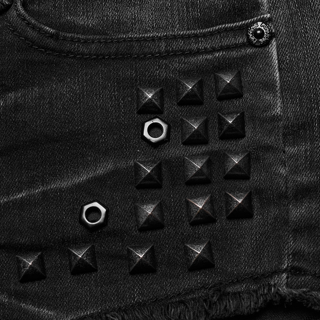 Punk Fray Denim Shorts - Image 6