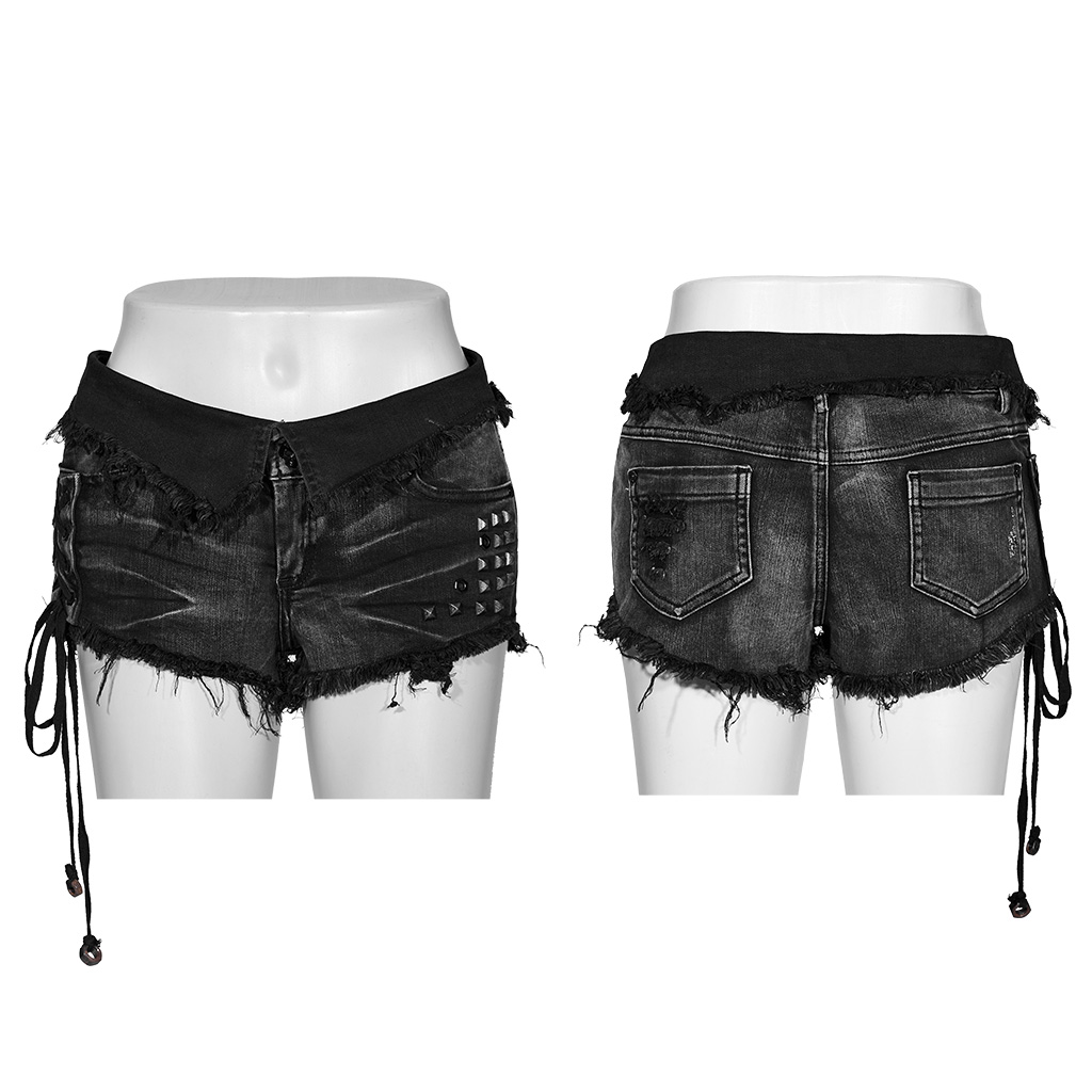 Punk Fray Denim Shorts - Image 5
