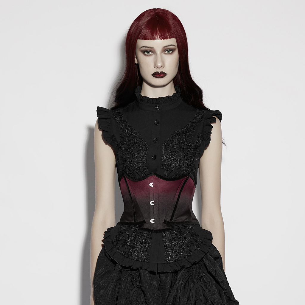 Goth Bat Outline Gradient Corset - Image 2