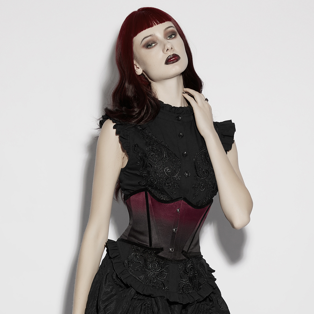 Goth Bat Outline Gradient Corset - Image 3
