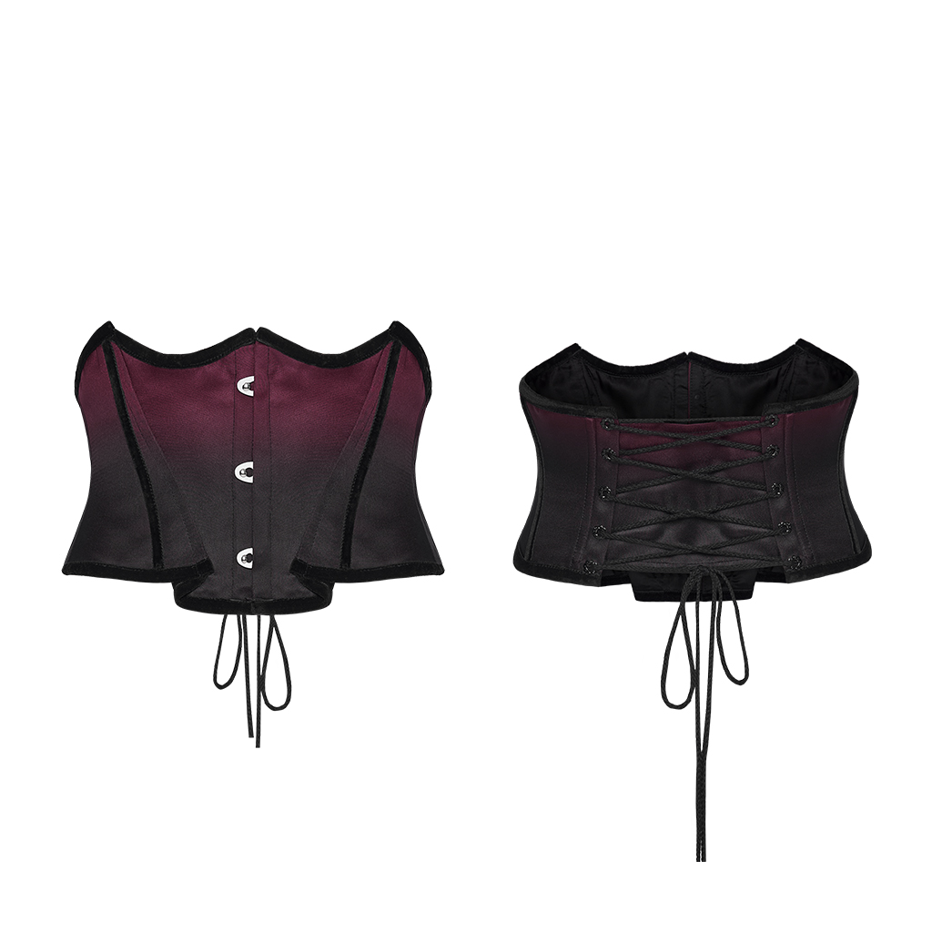 Goth Bat Outline Gradient Corset - Image 4