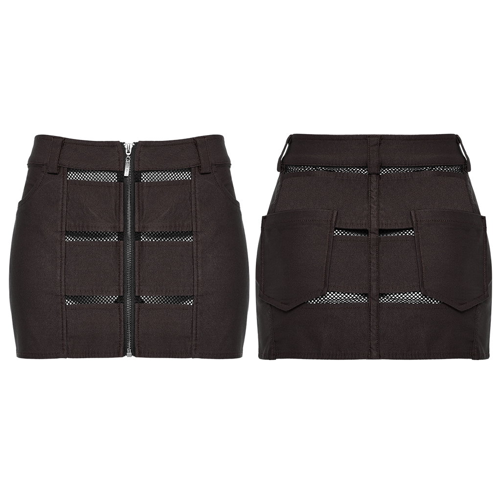 Punk Slim Fit Denim Skirt - Image 5