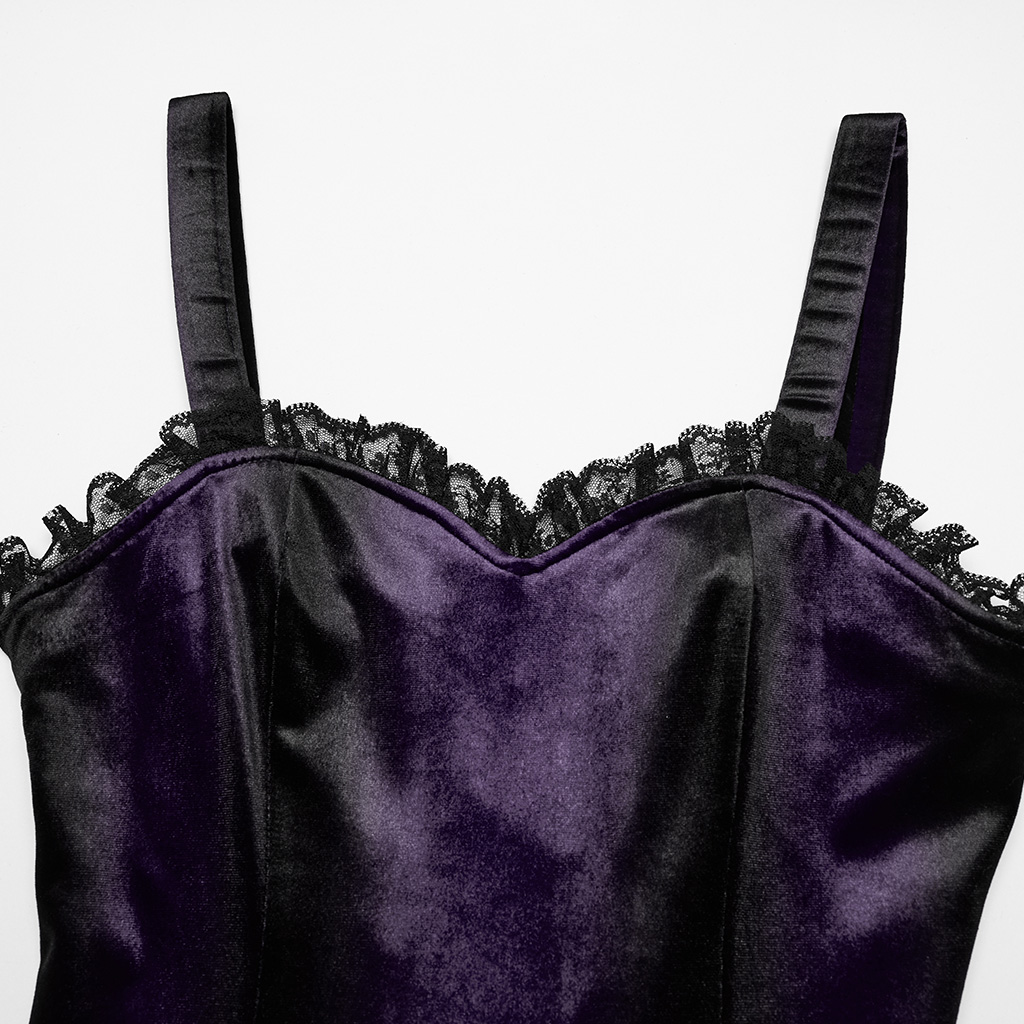 Goth Gradient Printed Dress- Violet - Image 6