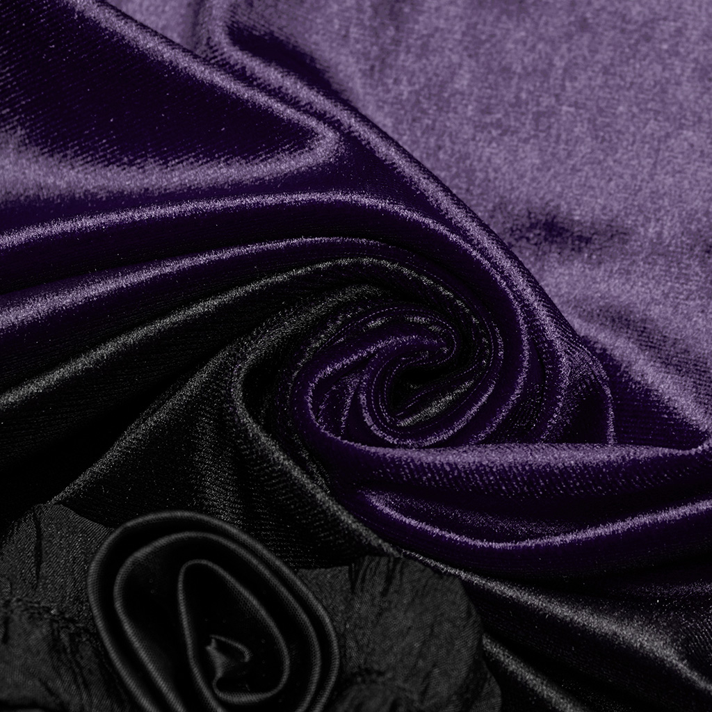 Goth Gradient Printed Dress- Violet - Image 7