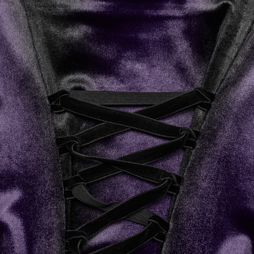 Goth Gradient Printed Dress- Violet - Image 8