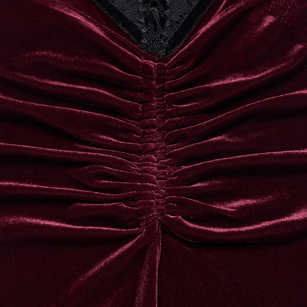 Red Gothic Church Split Waist Skirt - Image 8