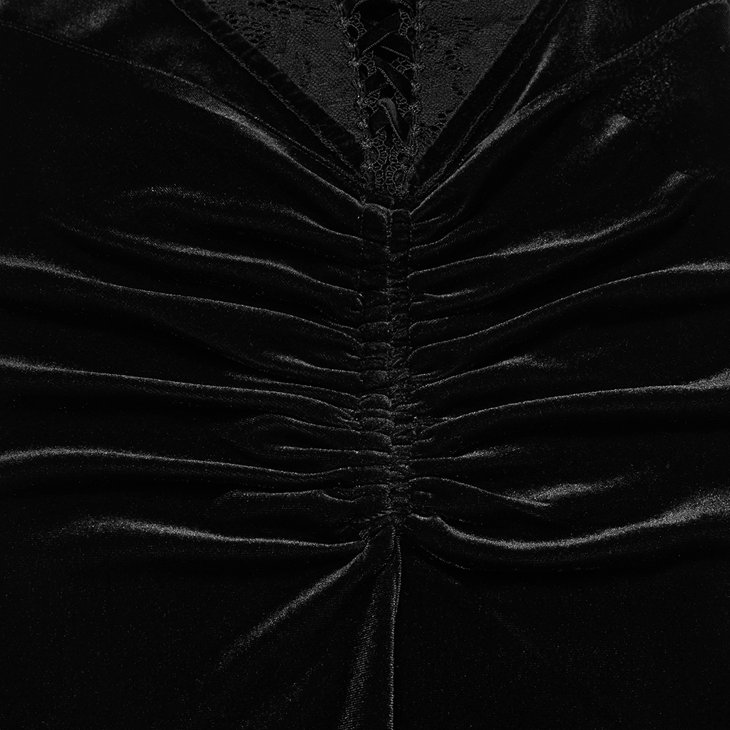 Black Gothic Church Split Waist Skirt - Image 8