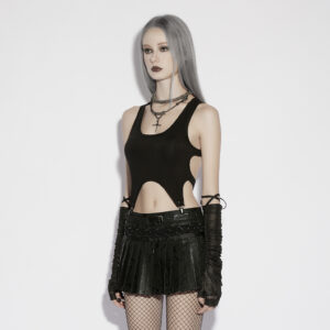 Punk Low Waist Pleated Skirt