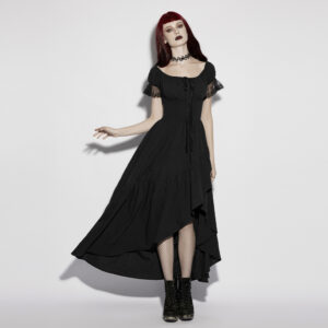 Goth Cotton Jacquard Dress