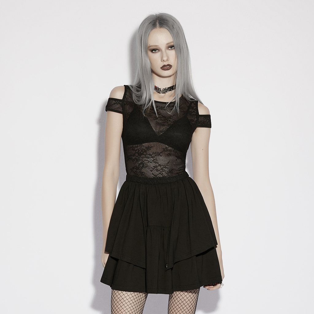 Goth Perspective Lace Dress - Image 2