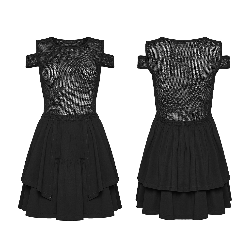 Goth Perspective Lace Dress - Image 5