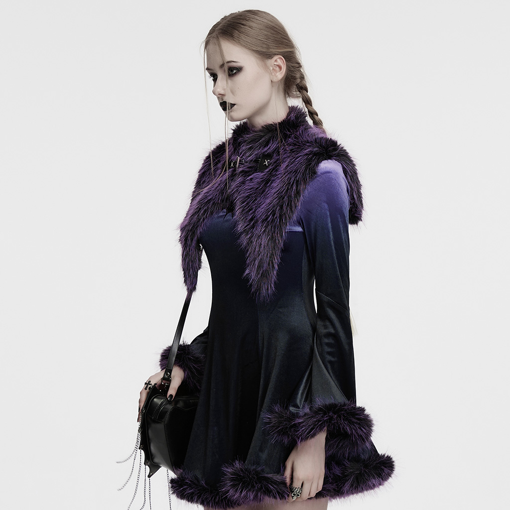 Black-Violet Gradient Devil Shawl