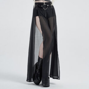 Punk Fake Two-Piece Half Skirt