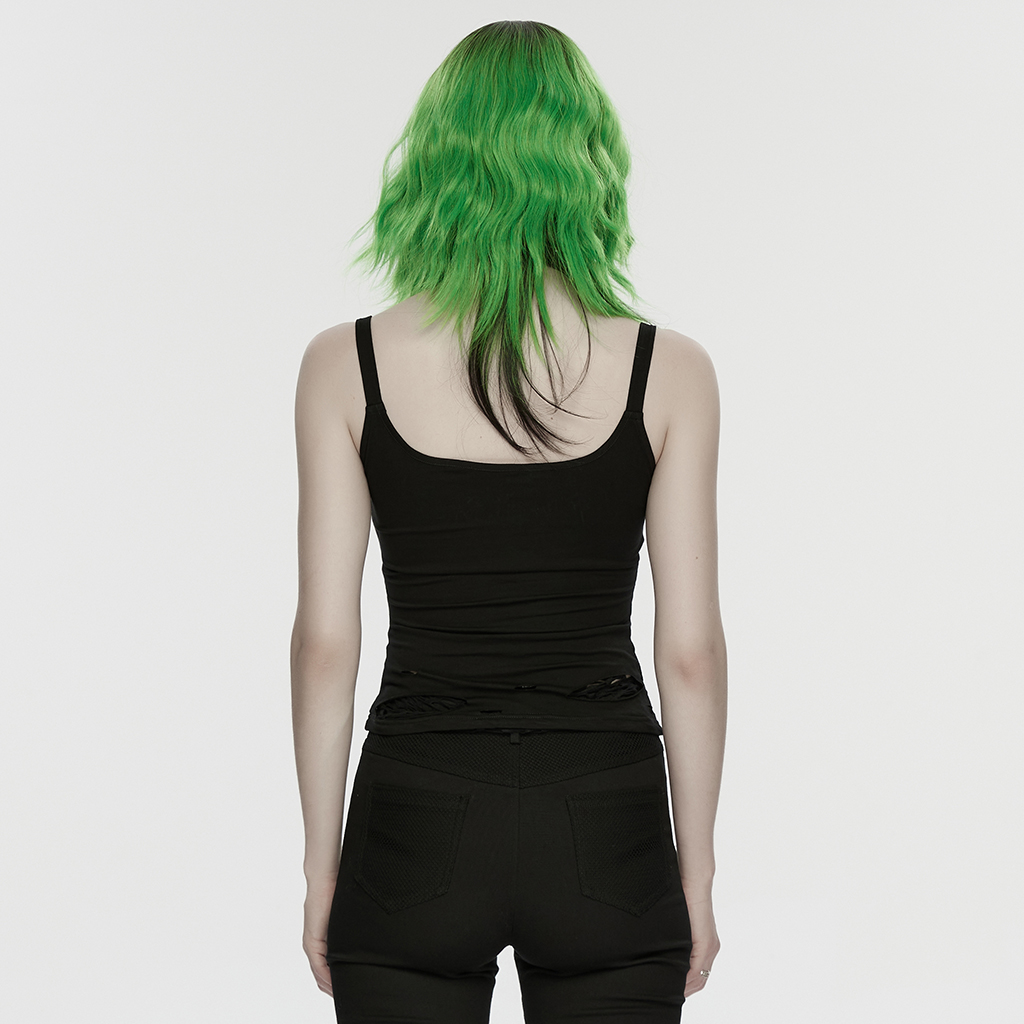 Punk Printed Tattered Vest - Image 3