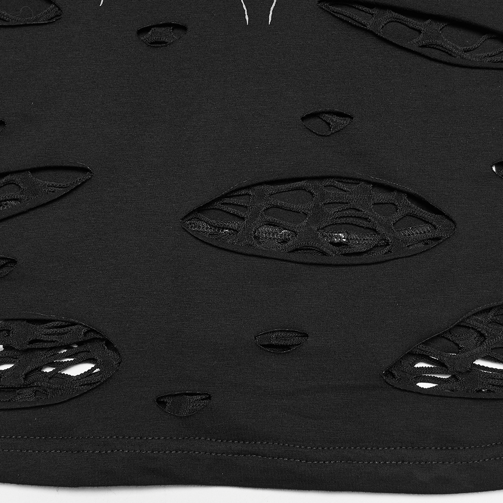 Punk Printed Tattered Vest - Image 8
