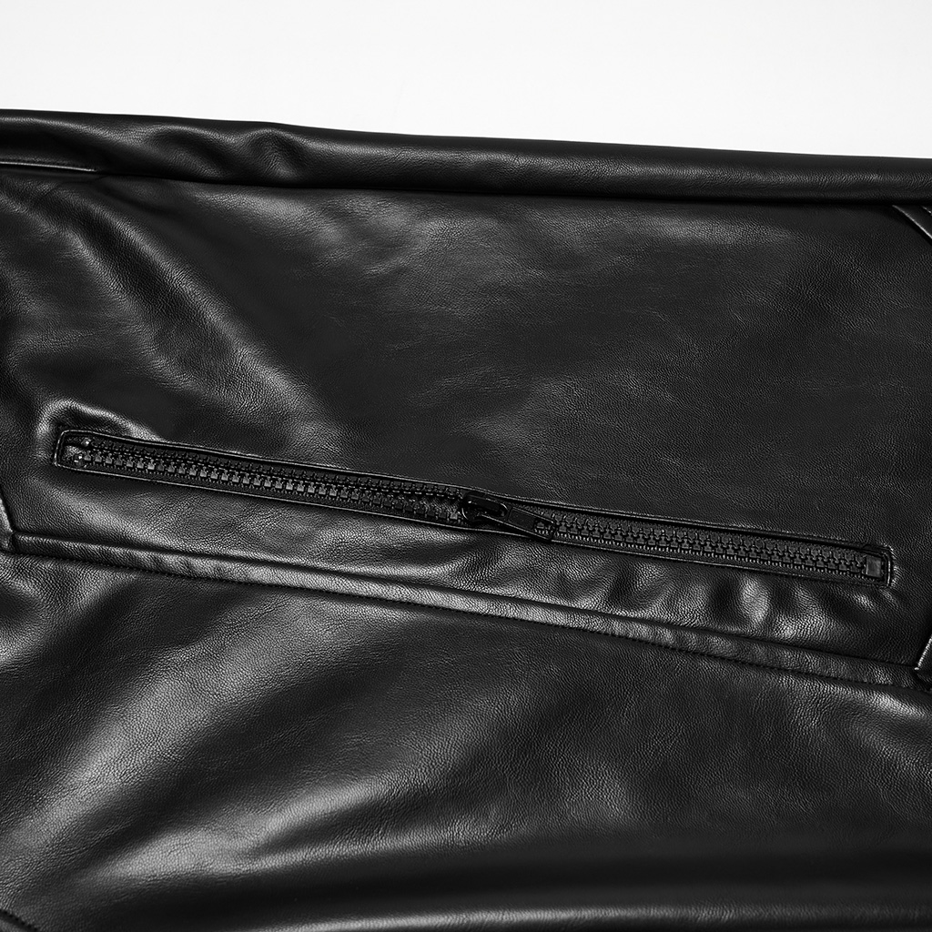 Cyberpunk Straight Leather Pants - Image 6