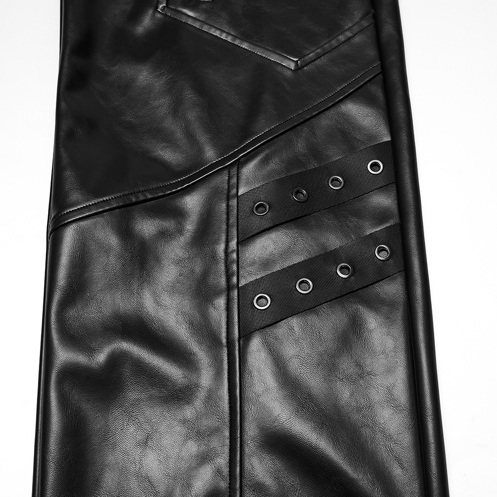 Cyberpunk Straight Leather Pants - Image 7
