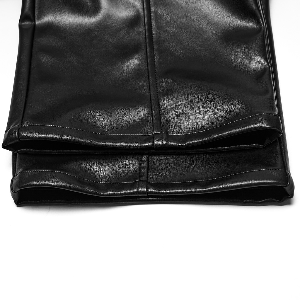 Cyberpunk Straight Leather Pants - Image 8