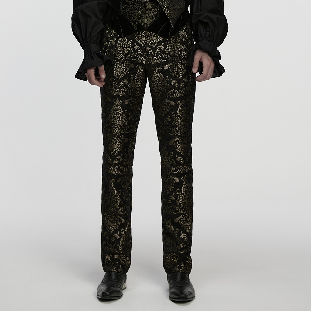 Gothic Jacquard Embroidered Pants - Image 2