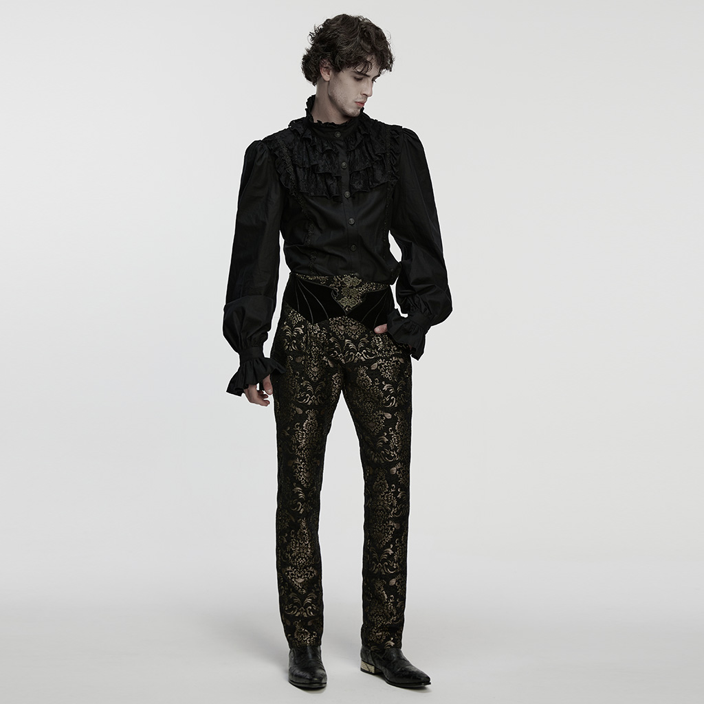 Gothic Jacquard Embroidered Pants