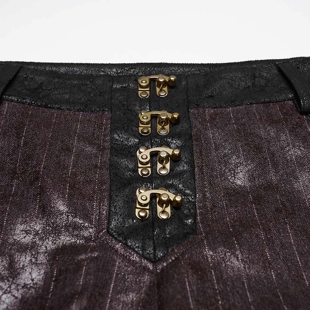 Steampunk Striped Pants- Coffee - Image 10