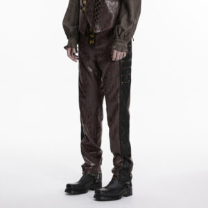 Steampunk Striped Pants- Coffee