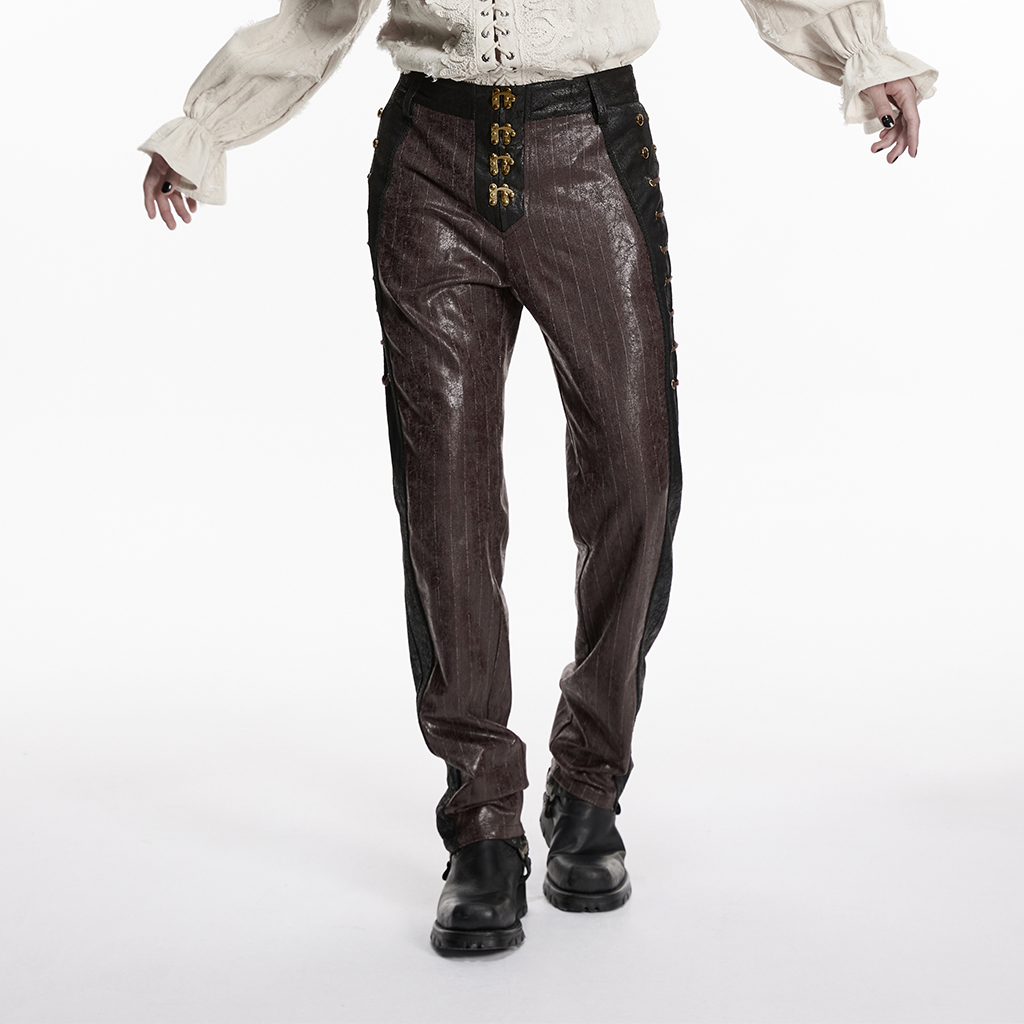 Steampunk Striped Pants- Coffee - Image 5