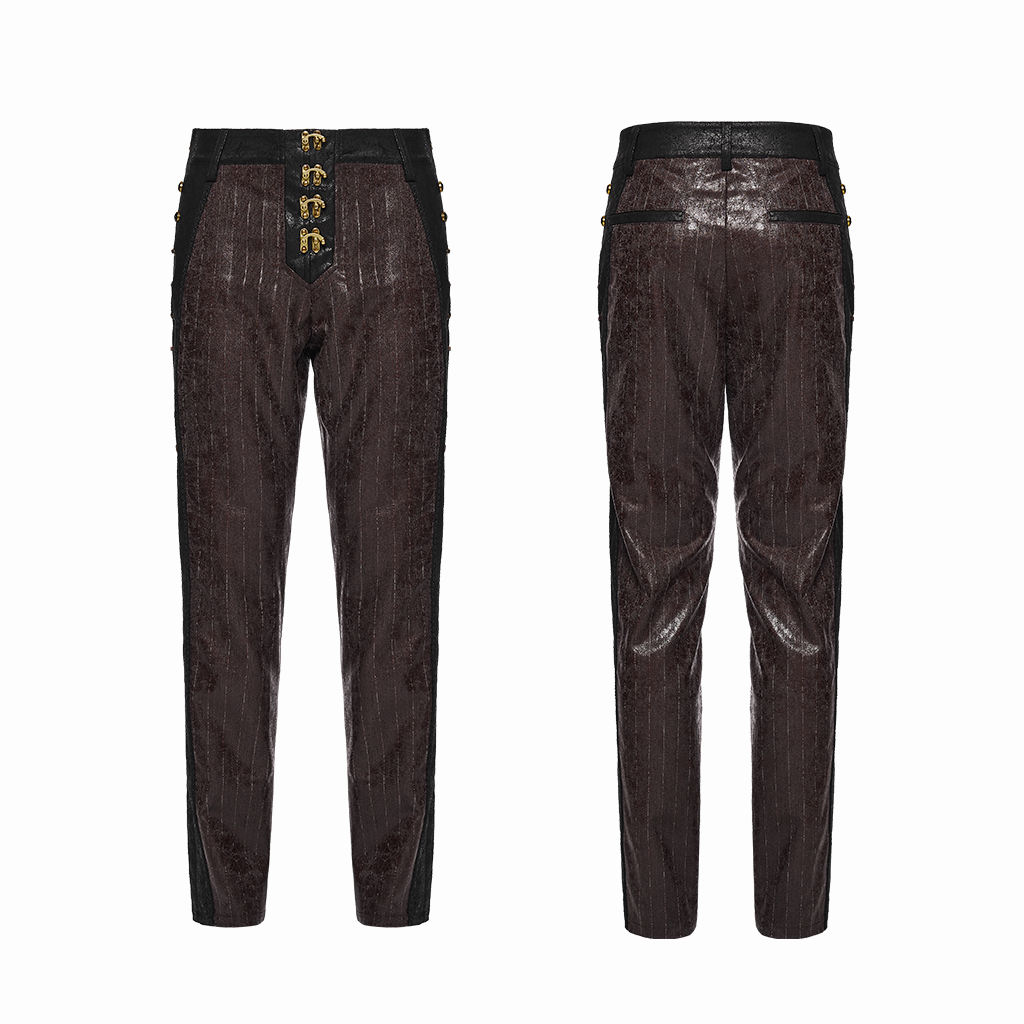 Steampunk Striped Pants- Coffee - Image 6