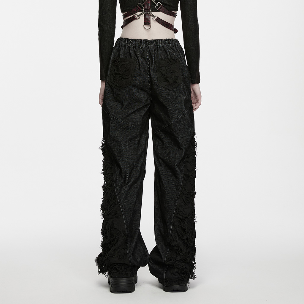 Punk Pleated Wide-Leg Pants - Image 3