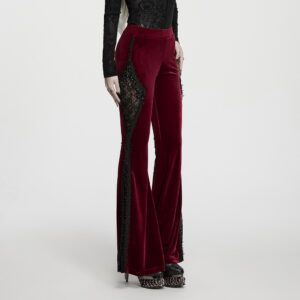 Goth Classical Elegant Flared Pants
