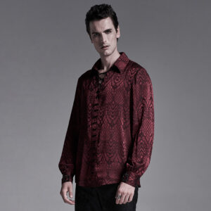 Red Gothic Jacquard Shirt