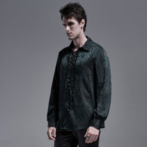 Green Gothic Jacquard Shirt