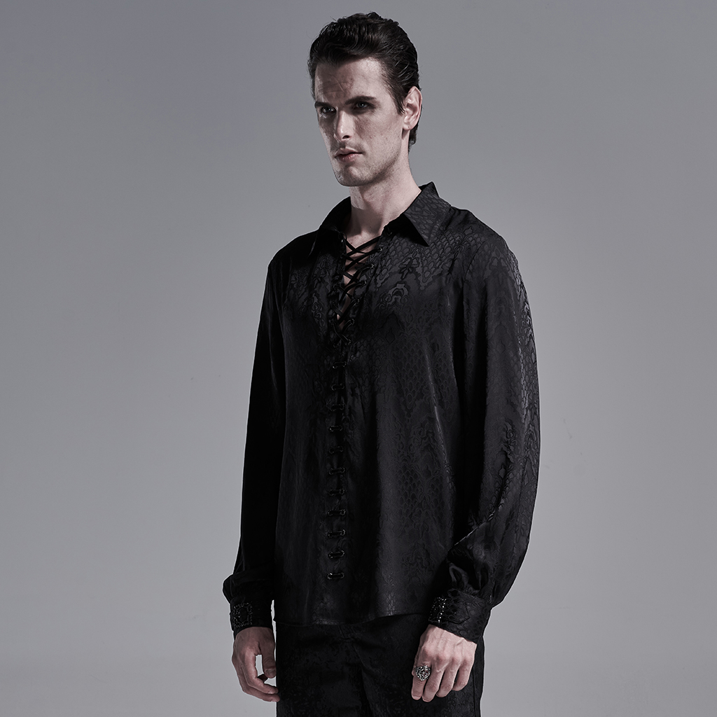 Black Gothic Jacquard Shirt
