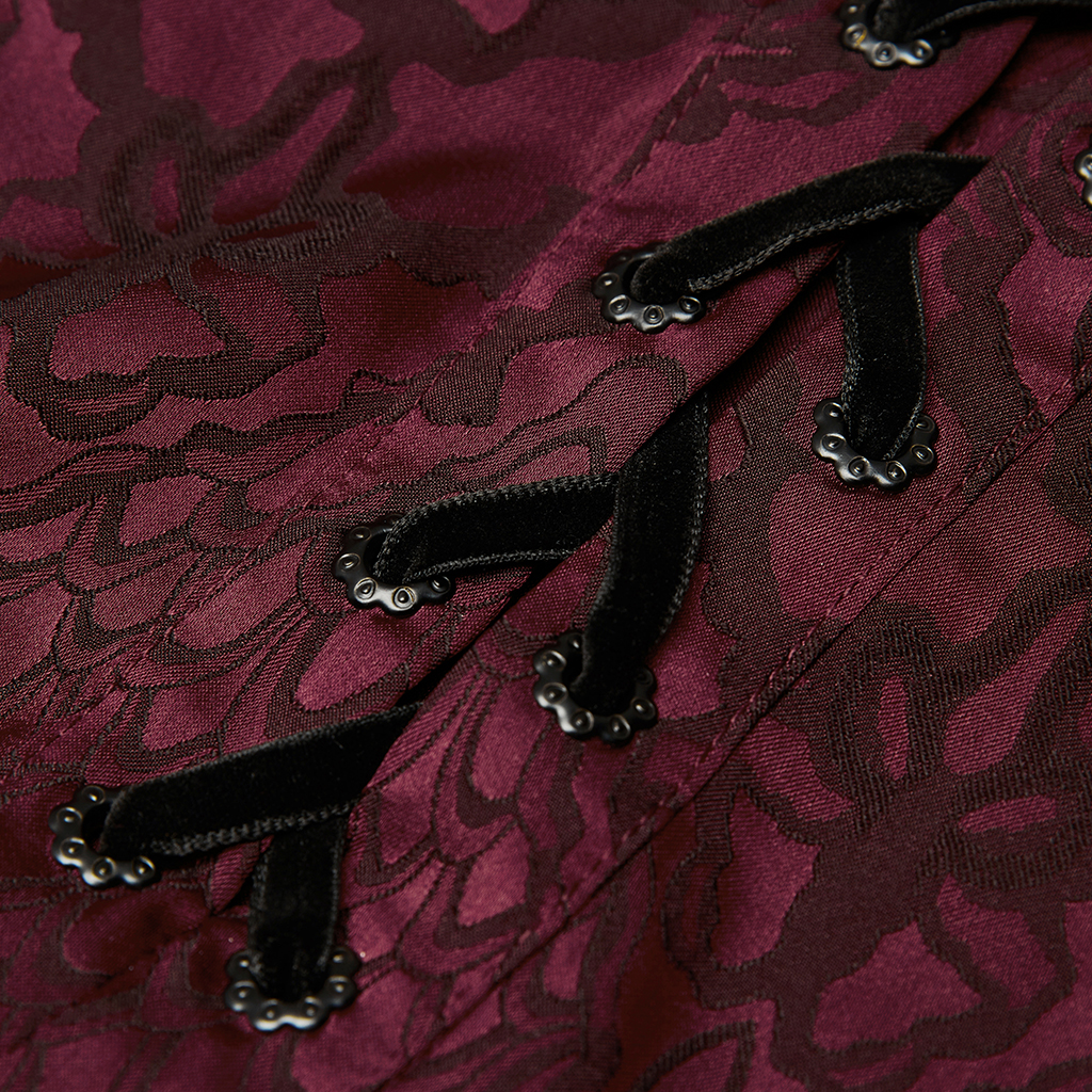 Red Gothic Jacquard Shirt - Image 6