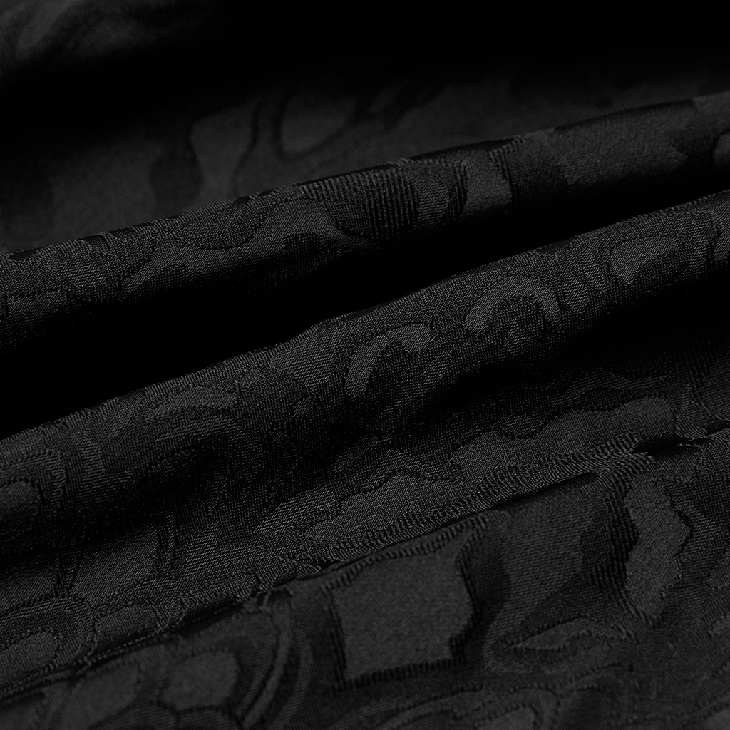 Black Gothic Jacquard Shirt - Image 8