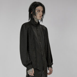 Gothic Dragon Scale Jacquard Shirt