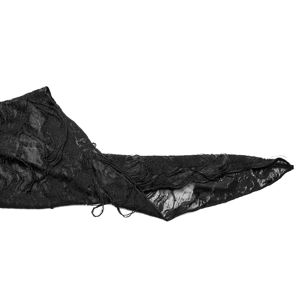 Dark Gothic Knitted Rose Pattern Coat - Image 9