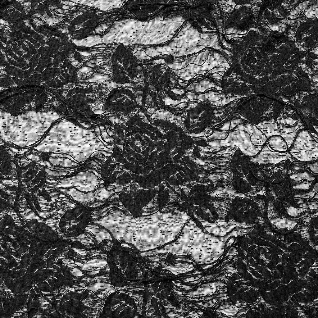 Dark Gothic Knitted Rose Pattern Coat - Image 8
