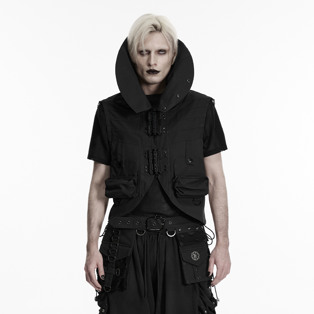 Punk Heavy-Duty Distressed Vest - Image 2