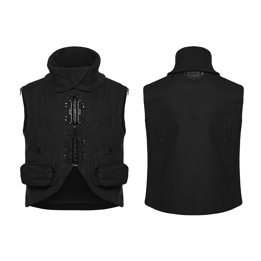 Punk Heavy-Duty Distressed Vest - Image 5